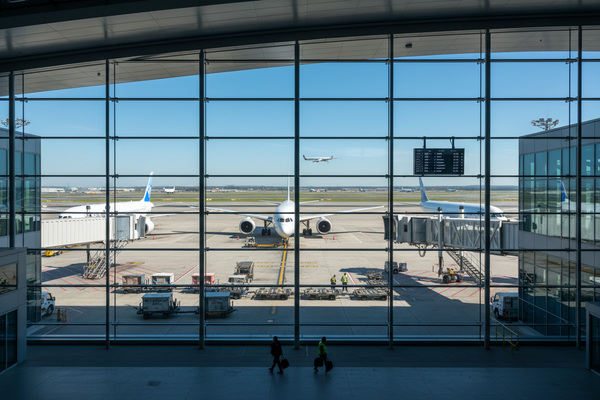 planes at arrivals terminal 