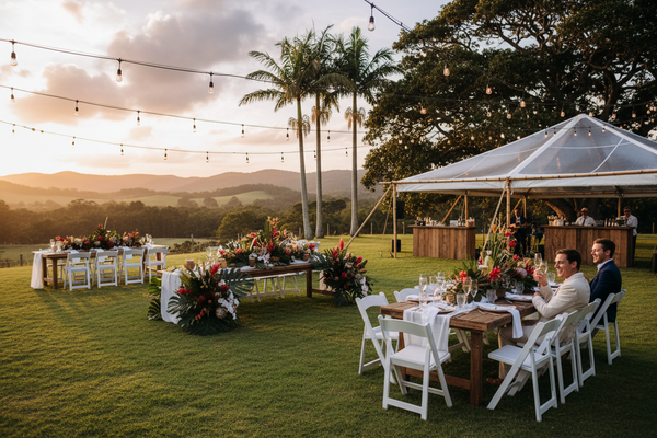 wedding reception northern rivers nsw outside